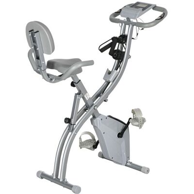 Vélo dappartement - HOMCOM - 8 niveaux de résistance magnétique - dossier selle réglable - écran LCD multifonction - noir gris Gris - Publicité Vélo dappartement - HOMCOM - 8 niveaux de résistance magnétique - dossier selle réglable - écran LCD multifonction - noir gris Gris - Publicité