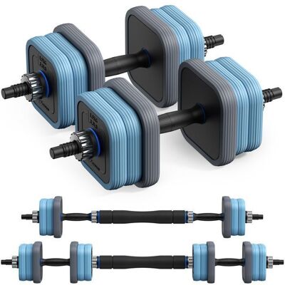 Haltères Réglables MERACH 20 kg Ensemble 4-en-1 avec Barre pour Musculation à Domicile Mixte Noir - Publicité Haltères Réglables MERACH 20 kg Ensemble 4-en-1 avec Barre pour Musculation à Domicile Mixte Noir - Publicité