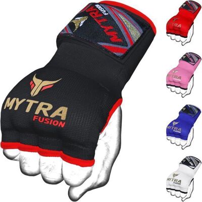 Sous Gants de Boxe - Mytra Fusion - Mitaine - Polyester Respirant - Rembourrage en Gel - Noir Noir - Publicité Sous Gants de Boxe - Mytra Fusion - Mitaine - Polyester Respirant - Rembourrage en Gel - Noir Noir - Publicité