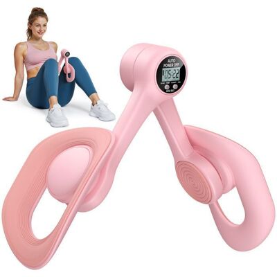 Leg Trainer 360° - MERACH - Tonification Cuisses/Adducteurs/Perinée - avec Compteur - Rose - Portable - Post-accouchement Rose - Publicité Leg Trainer 360° - MERACH - Tonification Cuisses/Adducteurs/Perinée - avec Compteur - Rose - Portable - Post-accouchement Rose - Publicité