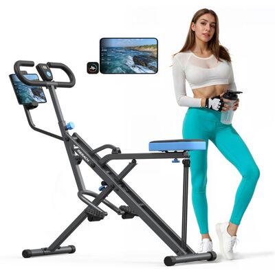 Machine à Squat et Rameur MERACH Résistance Réglable Pliable 160 kg Écran LCD Support de Téléphone Pour Abdos/Jambes/Dos Gris - Publicité Machine à Squat et Rameur MERACH Résistance Réglable Pliable 160 kg Écran LCD Support de Téléphone Pour Abdos/Jambes/Dos Gris - Publicité