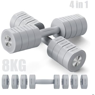 Haltère Musculation Réglable 4-en-1 MERACH Lot de 2 Poids de 1 à 4KG à Domicile ou en Salle De Sport pour Hommes et Femmes Gris Gris - Publicité Haltère Musculation Réglable 4-en-1 MERACH Lot de 2 Poids de 1 à 4KG à Domicile ou en Salle De Sport pour Hommes et Femmes Gris Gris - Publicité