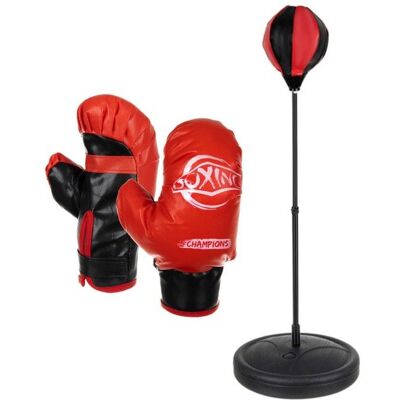 ISO TRADE PIO Set de boxe punching ball avec sac de frappe et gants Rouge - Publicité ISO TRADE PIO Set de boxe punching ball avec sac de frappe et gants Rouge - Publicité