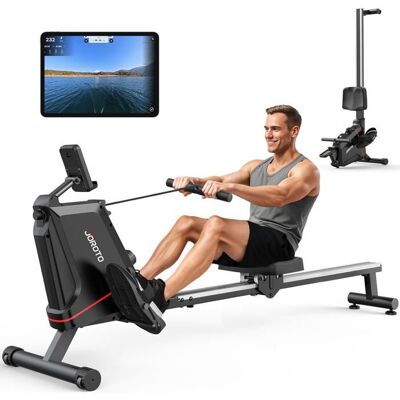 Rameur dappartement - JOROTO - JR30 - Résistance magnétique 40 kg - Moniteur Bluetooth - Charge max 160 kg - Publicité Rameur dappartement - JOROTO - JR30 - Résistance magnétique 40 kg - Moniteur Bluetooth - Charge max 160 kg - Publicité