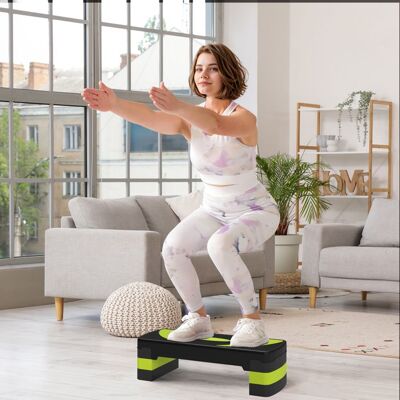 Generic Stepper fitness aérobic hauteur réglable surface antidérapante 80 x 31 x 20 cm noir vert Vert - Publicité Generic Stepper fitness aérobic hauteur réglable surface antidérapante 80 x 31 x 20 cm noir vert Vert - Publicité