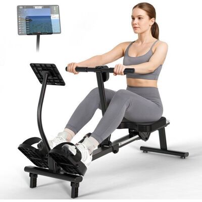 Rameur dappartement - JOROTO - MR10B - 12 niveaux - Pliable (gain 70%) - Écran LCD Bluetooth - 120 kg Noir - Publicité Rameur dappartement - JOROTO - MR10B - 12 niveaux - Pliable (gain 70%) - Écran LCD Bluetooth - 120 kg Noir - Publicité