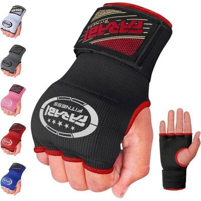 Sous Gants Boxe - Farabi Sports - Enfants - Polyester Respirant - Rembourrage en Gel - Mixte Noir - Publicité Sous Gants Boxe - Farabi Sports - Enfants - Polyester Respirant - Rembourrage en Gel - Mixte Noir - Publicité
