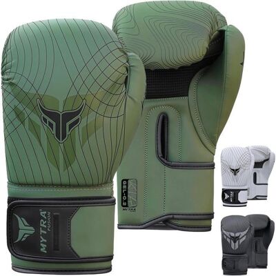 Gants de Boxe Mytra Fusion Flow 2.0 - Gants dentraînement et Sparring Polyvalents MMA Kickboxing - Adulte - Vert Kaki Vert - Publicité Gants de Boxe Mytra Fusion Flow 2.0 - Gants dentraînement et Sparring Polyvalents MMA Kickboxing - Adulte - Vert Kaki Vert - Publicité