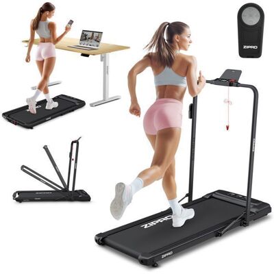Tapis de Course ZIPRO Newlite Marche Électrique Pliable 2-en-1 Compact sous Bureau Connecté avec Télécommande + BT 10 km/h Noir - Publicité Tapis de Course ZIPRO Newlite Marche Électrique Pliable 2-en-1 Compact sous Bureau Connecté avec Télécommande + BT 10 km/h Noir - Publicité
