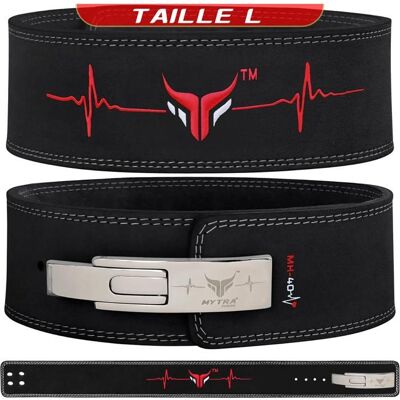 Ceinture Lest Musculation Mytra Fusion MH-40 – Soutien Lombaire Renforcé – Haltérophilie & Gym – Noir – L Noir - Publicité Ceinture Lest Musculation Mytra Fusion MH-40 – Soutien Lombaire Renforcé – Haltérophilie & Gym – Noir – L Noir - Publicité