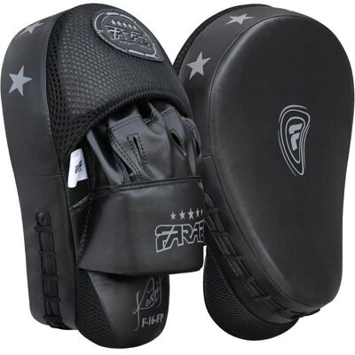 Pattes dours Farabi Sports - Boxe MMA - Arts Martiaux - Cuir synthétique - Noir Noir - Publicité Pattes dours Farabi Sports - Boxe MMA - Arts Martiaux - Cuir synthétique - Noir Noir - Publicité