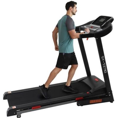 ISE Tapis de Marche/Course Electrique PliableLCD 12 Programmes Verin hydraulique Bluetooth SY-T2710 Noir - Publicité ISE Tapis de Marche/Course Electrique PliableLCD 12 Programmes Verin hydraulique Bluetooth SY-T2710 Noir - Publicité
