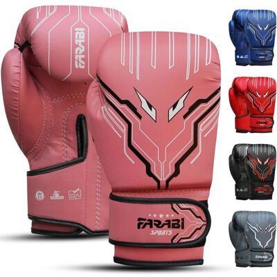 Gants de Boxe Enfant Farabi Sports - 5 à 10 Ans - Gants Garçons et Filles pour Muay Thai et Kickboxing - Rose Rose - Publicité Gants de Boxe Enfant Farabi Sports - 5 à 10 Ans - Gants Garçons et Filles pour Muay Thai et Kickboxing - Rose Rose - Publicité