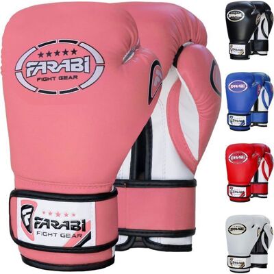 Gant de boxe - Farabi Sports - Enfant - 6 OZ - Similicuir - Rose Rose - Publicité Gant de boxe - Farabi Sports - Enfant - 6 OZ - Similicuir - Rose Rose - Publicité