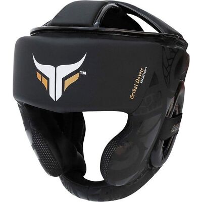 Casque de Boxe – Tribal Design – Mytra Fusion – Casque Ultra-Résistant pour MMA Muay Thai et Sparring - Noir Noir - Publicité Casque de Boxe – Tribal Design – Mytra Fusion – Casque Ultra-Résistant pour MMA Muay Thai et Sparring - Noir Noir - Publicité