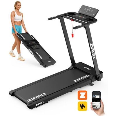 Tapis de course électrique ZIPRO Forma Lite - Pliable et Compact - Surface 102x40 cm - Écran LED - 12 Programmes Noir - Publicité Tapis de course électrique ZIPRO Forma Lite - Pliable et Compact - Surface 102x40 cm - Écran LED - 12 Programmes Noir - Publicité