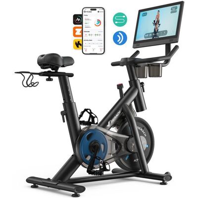 Vélo dappartement Magnétique - NOVA MERACH - 8 niveaux - Écran HD couleur 15 6″ - Bluetooth/App Exclusive/Cours/Jeux - Charge 136kg Noir - Publicité Vélo dappartement Magnétique - NOVA MERACH - 8 niveaux - Écran HD couleur 15 6″ - Bluetooth/App Exclusive/Cours/Jeux - Charge 136kg Noir - Publicité