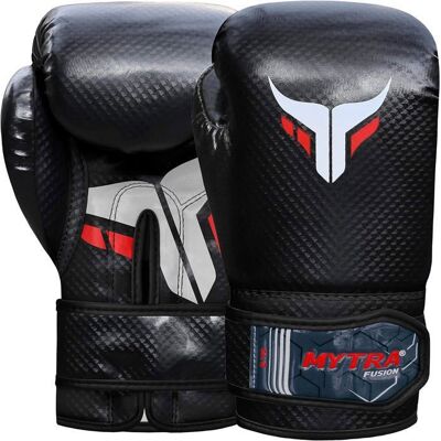 Gants de boxe enfant - Mytra Fusion - AL2 - 8 OZ - Simili cuir - Noir Noir - Publicité Gants de boxe enfant - Mytra Fusion - AL2 - 8 OZ - Simili cuir - Noir Noir - Publicité