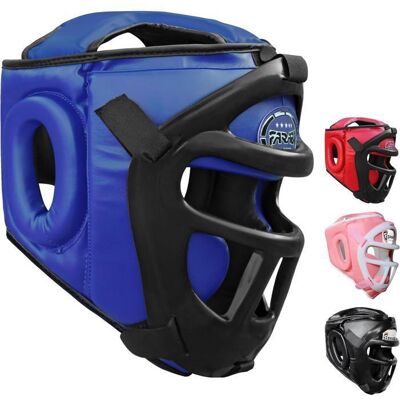 Casque de Boxe - Farabi Sports - Grille Amovible - Muay Thai - Sparring Arts Martiaux Kickboxing - Bleu Bleu - Publicité Casque de Boxe - Farabi Sports - Grille Amovible - Muay Thai - Sparring Arts Martiaux Kickboxing - Bleu Bleu - Publicité