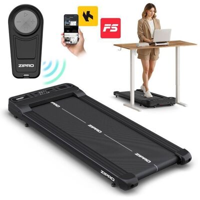 Tapis de marche électrique ZIPRO Catwalk Bureau - 1-6 km/h - Bluetooth FitShow Kinomap - Ultra-fin 11cm - Max 100kg - Écran LED Noir - Publicité Tapis de marche électrique ZIPRO Catwalk Bureau - 1-6 km/h - Bluetooth FitShow Kinomap - Ultra-fin 11cm - Max 100kg - Écran LED Noir - Publicité