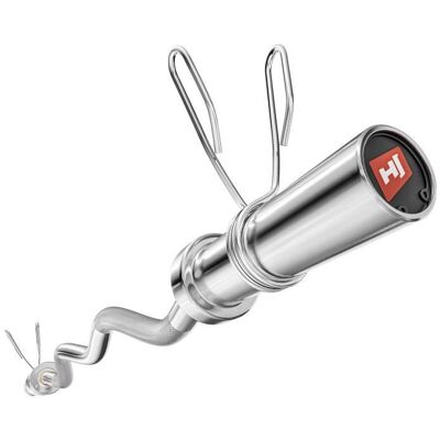 Barre Olympique Hop-Sport 120cm - Pivotante, Chromée, 50mm - Publicité Barre Olympique Hop-Sport 120cm - Pivotante, Chromée, 50mm - Publicité