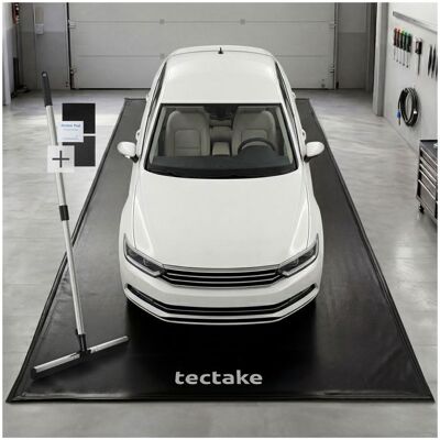 Tapis de sol - TECTAKE - Tapis pour garage GARDEX antidérapant et étanche avec extracteur télescopique 5 5 x 2 4 m - Noir Noir - Publicité Tapis de sol - TECTAKE - Tapis pour garage GARDEX antidérapant et étanche avec extracteur télescopique 5 5 x 2 4 m - Noir Noir - Publicité