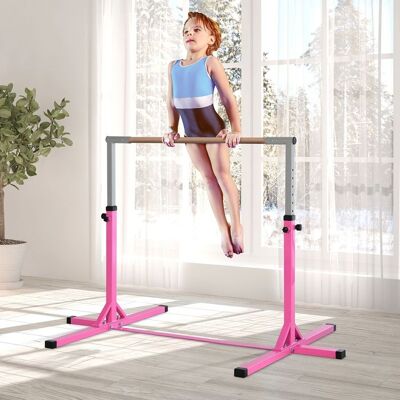 Generic Barre fixe de gymnastique enfant - barre de gymnastique hauteur réglable 13 niveaux 92 à 150 cm - acier rose bois massif hêtre Rose - Publicité Generic Barre fixe de gymnastique enfant - barre de gymnastique hauteur réglable 13 niveaux 92 à 150 cm - acier rose bois massif hêtre Rose - Publicité