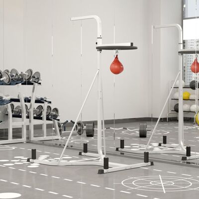 Generic Support pour sac de frappe sur pieds autoportant 2 en 1 avec poire de vitesse 156 x 115 x 224 cm blanc Blanc - Publicité Generic Support pour sac de frappe sur pieds autoportant 2 en 1 avec poire de vitesse 156 x 115 x 224 cm blanc Blanc - Publicité