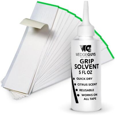Kit de Regrippage de Golf Wedge Guys - Pack Light pour 15 Grips - Inclut Bandes Adhésives Double Face et Solvant Spécialisé Blanc - Publicité Kit de Regrippage de Golf Wedge Guys - Pack Light pour 15 Grips - Inclut Bandes Adhésives Double Face et Solvant Spécialisé Blanc - Publicité