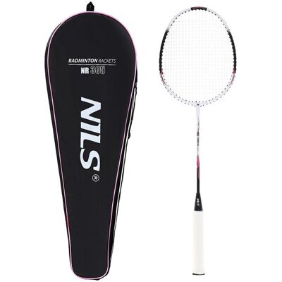 Raquette de badminton en carbone isometrique + housse NILS NR305 - Publicité Raquette de badminton en carbone isometrique + housse NILS NR305 - Publicité