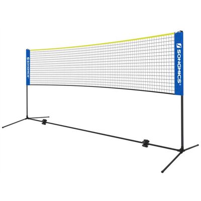 SONGMICS Filet de Badminton de 5 m Filet de Volley-Ball Hauteur réglable Ensemble Portable pour Le Tennis Bleu jaune - Publicité SONGMICS Filet de Badminton de 5 m Filet de Volley-Ball Hauteur réglable Ensemble Portable pour Le Tennis Bleu jaune - Publicité