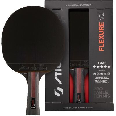 STIGA Raquette de tennis de table Flexure v2 5 étoiles - Publicité STIGA Raquette de tennis de table Flexure v2 5 étoiles - Publicité