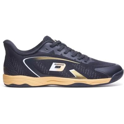 Chaussures de tennis de table Donic Panther - schwarz/gold Bleu - Publicité Chaussures de tennis de table Donic Panther - schwarz/gold Bleu - Publicité