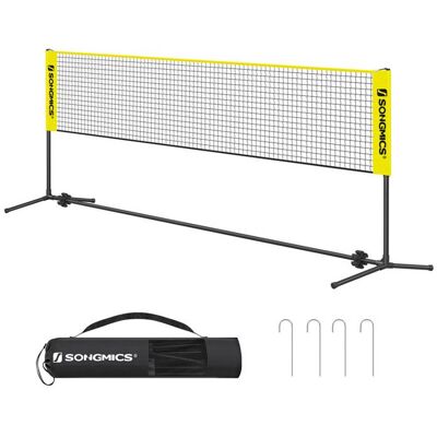 SONGMICS Filet de Badminton de 4 m Filet de Volley-Ball Hauteur réglable Ensemble Portable pour Le Tennis Jaune Jaune - Publicité SONGMICS Filet de Badminton de 4 m Filet de Volley-Ball Hauteur réglable Ensemble Portable pour Le Tennis Jaune Jaune - Publicité