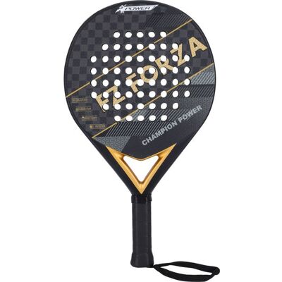 Raquette de padel - FZ FORZA - Champion Power - Graphite 18K 100 % tissé - Surface mate - Mousse EVA dur - Forme diamant - Noir Noir - Publicité Raquette de padel - FZ FORZA - Champion Power - Graphite 18K 100 % tissé - Surface mate - Mousse EVA dur - Forme diamant - Noir Noir - Publicité