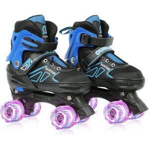 Rollers Quad HUOLE pour Enfant Taille réglable Respirant et Confortable - Noir Noir - Publicité Rollers Quad HUOLE pour Enfant Taille réglable Respirant et Confortable - Noir Noir - Publicité