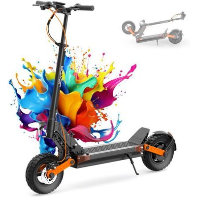 JOYOR S8-S-Z - Trottinette électrique pliable - 600W*2 Double moteur - Batterie 48 V 26 Ah - Pneus de 10 pouces - Autonomie de 80 km Noir - Publicité JOYOR S8-S-Z - Trottinette électrique pliable - 600W*2 Double moteur - Batterie 48 V 26 Ah - Pneus de 10 pouces - Autonomie de 80 km Noir - Publicité