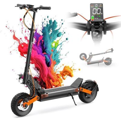 JOYOR S8 - Trottinette électrique pliable - Moteur 600 W - Batterie 48 V 26 Ah - Pneus de 10 pouces - Autonomie de 90 km Noir - Publicité JOYOR S8 - Trottinette électrique pliable - Moteur 600 W - Batterie 48 V 26 Ah - Pneus de 10 pouces - Autonomie de 90 km Noir - Publicité