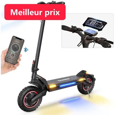 Trottinette Electrique IScooter SC-T7 Autonomie 80km 2000W 48V17.5Ah Pneus 10 Pouces 150 kg Avec Écran LCD et Sac Noir - Publicité Trottinette Electrique IScooter SC-T7 Autonomie 80km 2000W 48V17.5Ah Pneus 10 Pouces 150 kg Avec Écran LCD et Sac Noir - Publicité