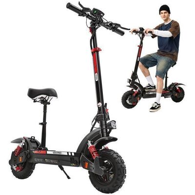 Trottinette Électrique Avec Siège - iScooter GX3pro 11 1200w - 54.6V17.5AH - Autonomie 60km Avec Écran LCD Tout-Terrain Noir - Publicité Trottinette Électrique Avec Siège - iScooter GX3pro 11 1200w - 54.6V17.5AH - Autonomie 60km Avec Écran LCD Tout-Terrain Noir - Publicité