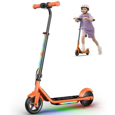 OEM Trottinette Électrique Enfant -Orange3 Vitesses (5/10/16 km/h)Moteur 150W Pneus 6’’LED Multicolores 6-12 Ans Orange - Publicité OEM Trottinette Électrique Enfant -Orange3 Vitesses (5/10/16 km/h)Moteur 150W Pneus 6’’LED Multicolores 6-12 Ans Orange - Publicité