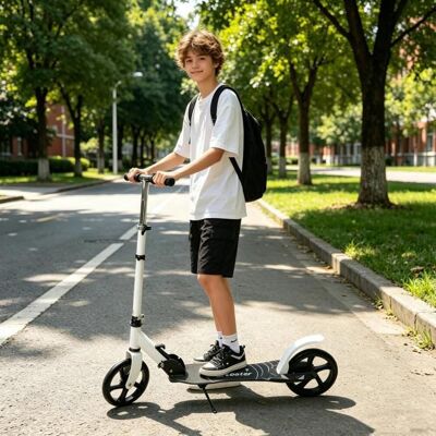 SUPFINE Trottinette Enfant et Adulte Pliable jusquà 70kg Patinette Scooter pour Les Jeunes Plateforme Antidérapante Guidon Réglable Blanc - Publicité SUPFINE Trottinette Enfant et Adulte Pliable jusquà 70kg Patinette Scooter pour Les Jeunes Plateforme Antidérapante Guidon Réglable Blanc - Publicité