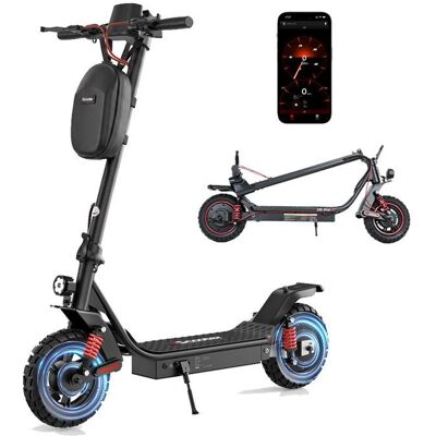 ISCOOTER Trottinette Électrique Pliable pour Adulte i10pro - Autonomie 60km - Moteur 1000W - Batterie 15Ah -Pneus 10 - 4 Vitesses - APP Noir - Publicité ISCOOTER Trottinette Électrique Pliable pour Adulte i10pro - Autonomie 60km - Moteur 1000W - Batterie 15Ah -Pneus 10 - 4 Vitesses - APP Noir - Publicité