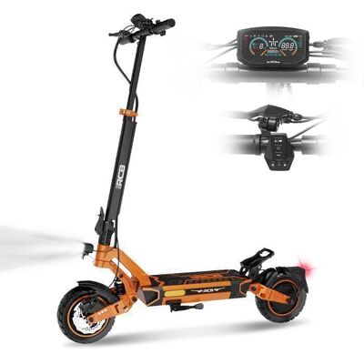 RCB D7 PRO Trottinette Électrique Adulte avec NFC –Moteur 1600W Pliable Pneus 10’’ Batterie 48V 27Ah 100-110 km d’Autonomie Orange - Publicité RCB D7 PRO Trottinette Électrique Adulte avec NFC –Moteur 1600W Pliable Pneus 10’’ Batterie 48V 27Ah 100-110 km d’Autonomie Orange - Publicité