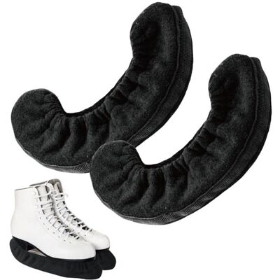 AUCUNELY Proteges lames patins à glace - 1 paire élastiques - Noir taille moyenne - Convient pour patins à glace chaussures de Étiquette Noir - Publicité AUCUNELY Proteges lames patins à glace - 1 paire élastiques - Noir taille moyenne - Convient pour patins à glace chaussures de Étiquette Noir - Publicité