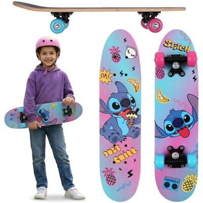 DISNEY Stitch Planche à roulettes en bois pour enfants 61cm antidérapante légère et stable 20-50kg - Publicité DISNEY Stitch Planche à roulettes en bois pour enfants 61cm antidérapante légère et stable 20-50kg - Publicité