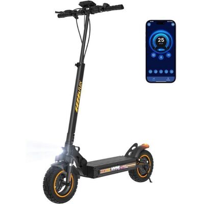 SCOOTER LIZIFLY W9air-Trottinette Électrique Pliable 10 Autonomie 45km Batterie 48V 14Ah Moteur 1000W 45km/h,Double suspension,APP Noir - Publicité SCOOTER LIZIFLY W9air-Trottinette Électrique Pliable 10 Autonomie 45km Batterie 48V 14Ah Moteur 1000W 45km/h,Double suspension,APP Noir - Publicité