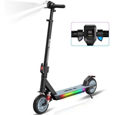 RCB R12 MAX Trottinette Électrique Noir – 220W – 3 Vitesses – 7” – LED colorés – Écran numérique – 15KM – Meilleur cadeau Noir - Publicité RCB R12 MAX Trottinette Électrique Noir – 220W – 3 Vitesses – 7” – LED colorés – Écran numérique – 15KM – Meilleur cadeau Noir - Publicité
