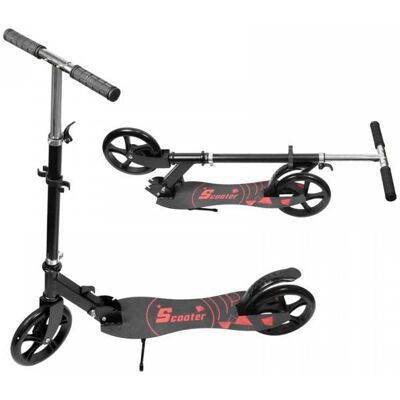 LVHCMFOHM Trottinette Adulte et Adolescent Pliable - Hauteur Réglable - Avec Pied de Stationnement - 33x80x81-101cm - Noir Noir - Publicité LVHCMFOHM Trottinette Adulte et Adolescent Pliable - Hauteur Réglable - Avec Pied de Stationnement - 33x80x81-101cm - Noir Noir - Publicité