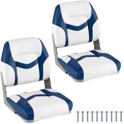 COSTWAY Siège de Bateau Pliante 2 Pièces à Dossier avec 4 Boulons Imperméable pour Bateau de Pêche Kayak 42 x 49 x 51 cm Bleu Bleu - Publicité COSTWAY Siège de Bateau Pliante 2 Pièces à Dossier avec 4 Boulons Imperméable pour Bateau de Pêche Kayak 42 x 49 x 51 cm Bleu Bleu - Publicité
